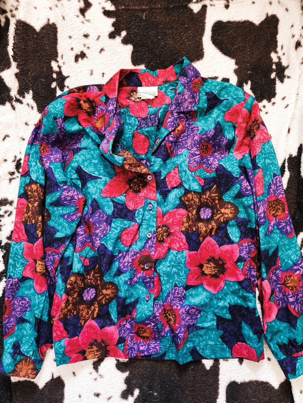 WOMEN'S 80'S BUTTON UP - MULTI